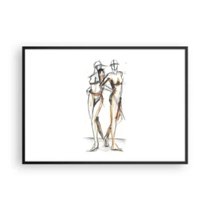 Plakát v černém rámu - Studie šarmu - 100x70 cm