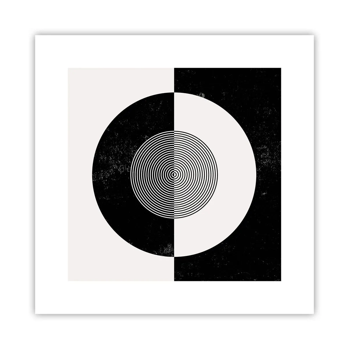 Plakát - Harmonie v černé a bílé - 30x30 cm