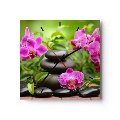 Nástěnné hodiny - Pyramida klidu - 40x40 cm