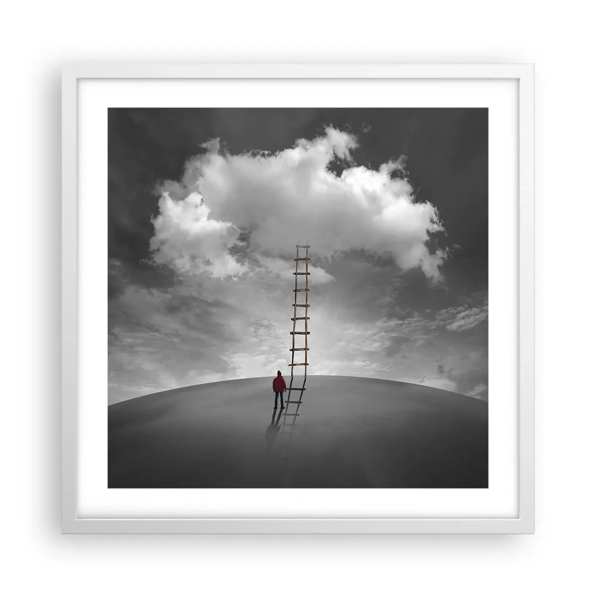 Plakát v bílém rámu - Všechno je možné - 50x50 cm