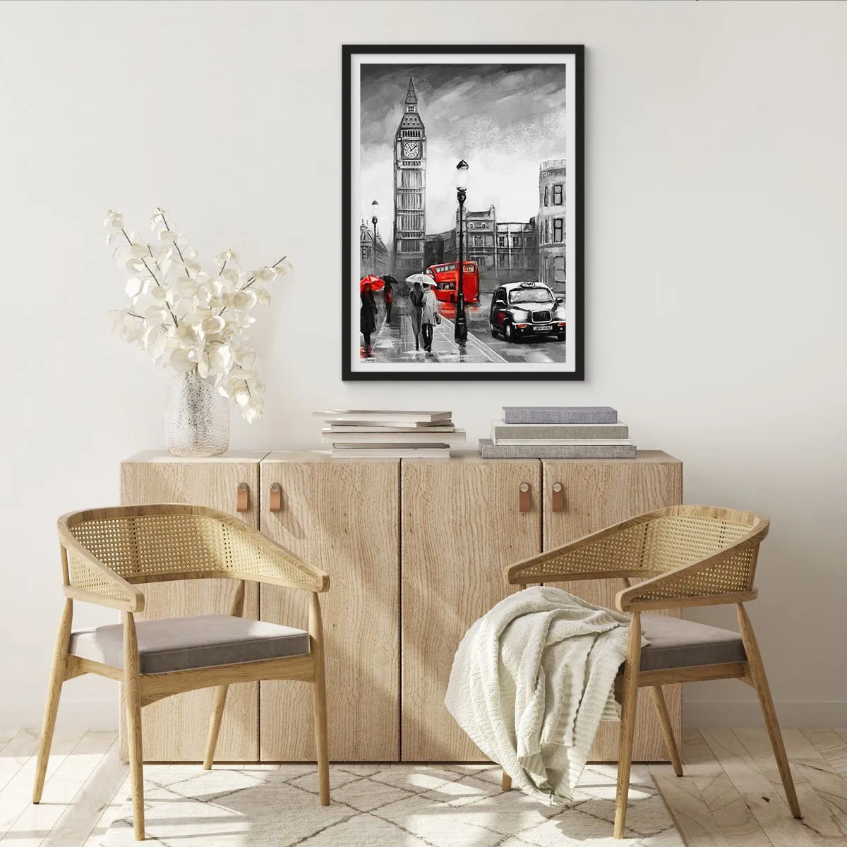 Plakát v černém rámu - Vůbec ne šedé město - 70x100 cm