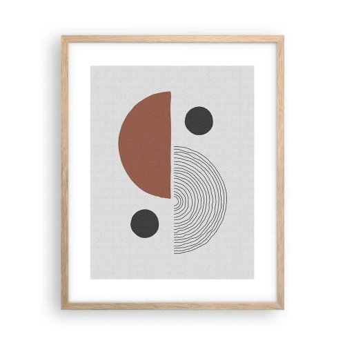 Plakát v rámu světlý dub - Dokonalost kruhu - 40x50 cm