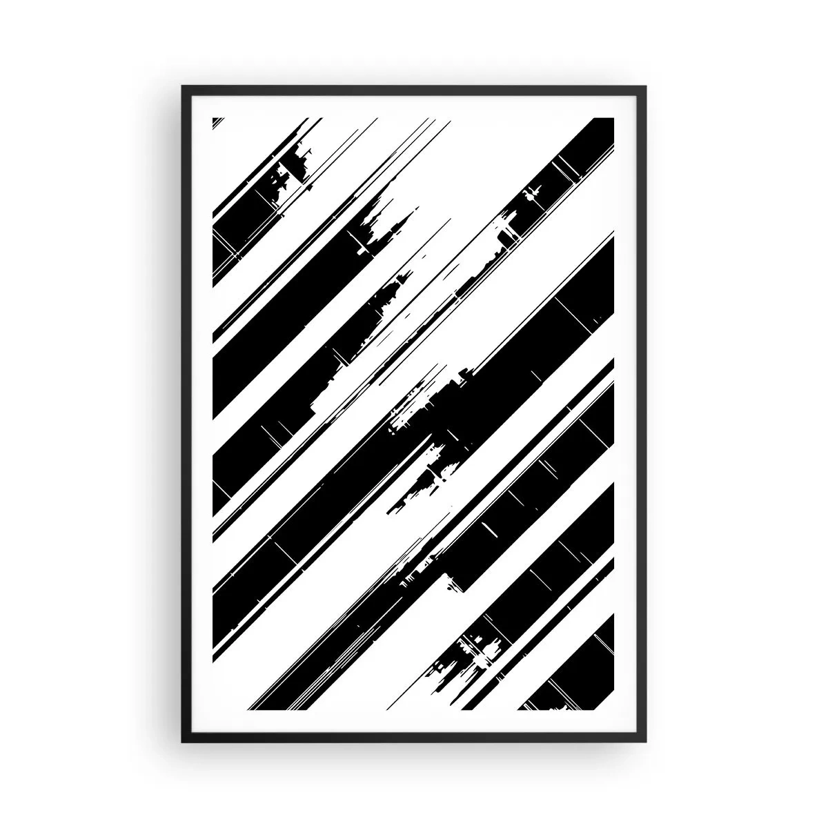 Plakát v černém rámu - Intenzivní a dynamická kompozice - 70x100 cm
