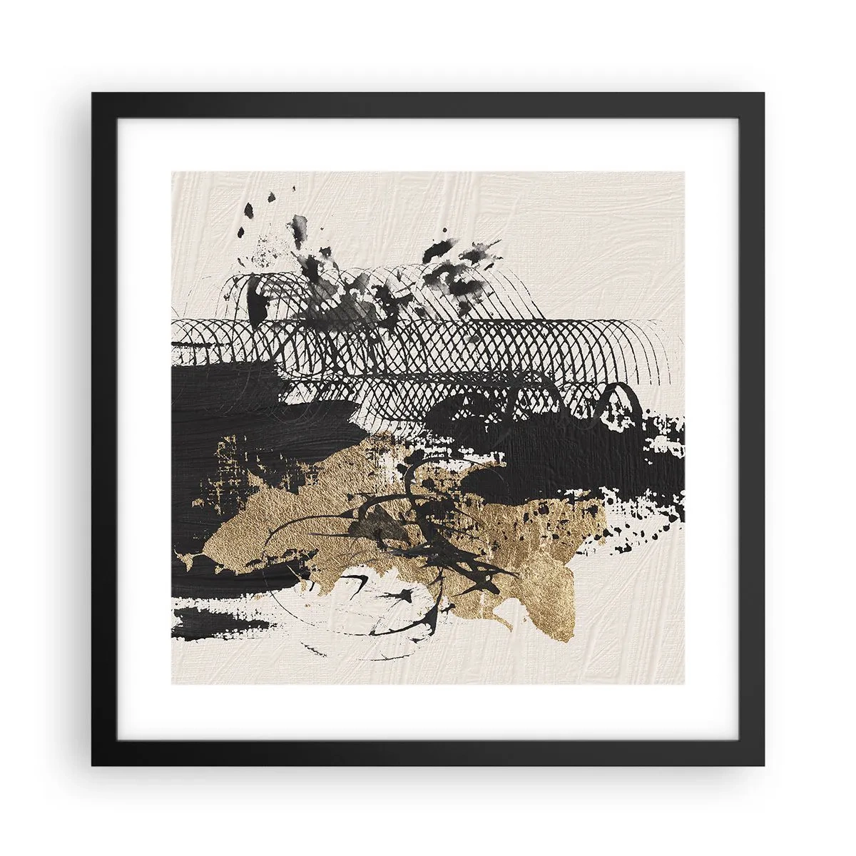 Plakát v černém rámu - Kompozice s vášní - 40x40 cm