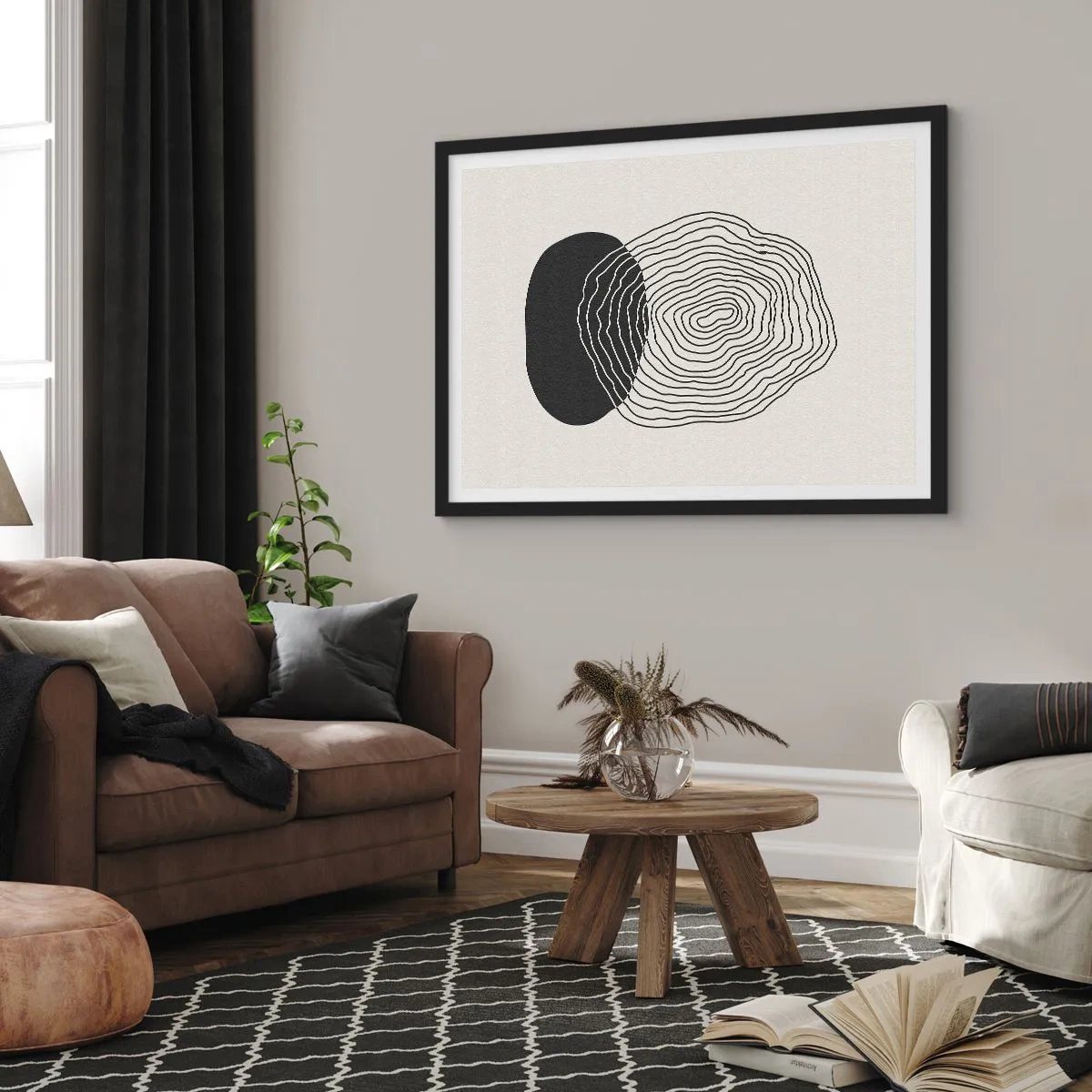 Plakát v černém rámu - Trvání a kmitání - 91x61 cm