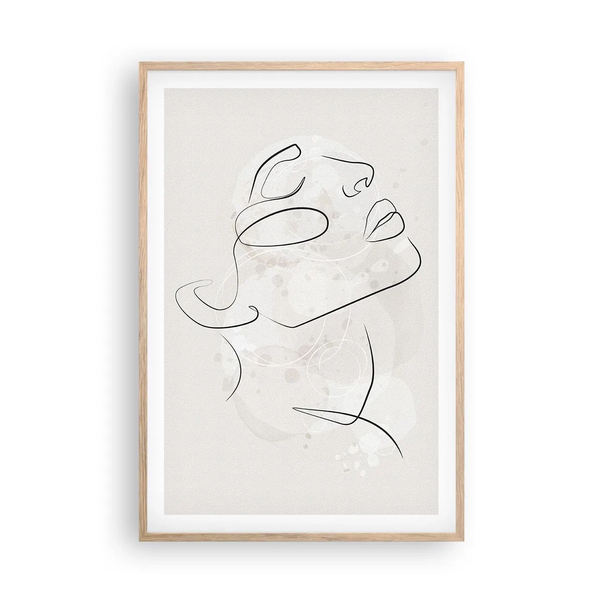 Plakát v rámu světlý dub - Náčrt snu - 61x91 cm