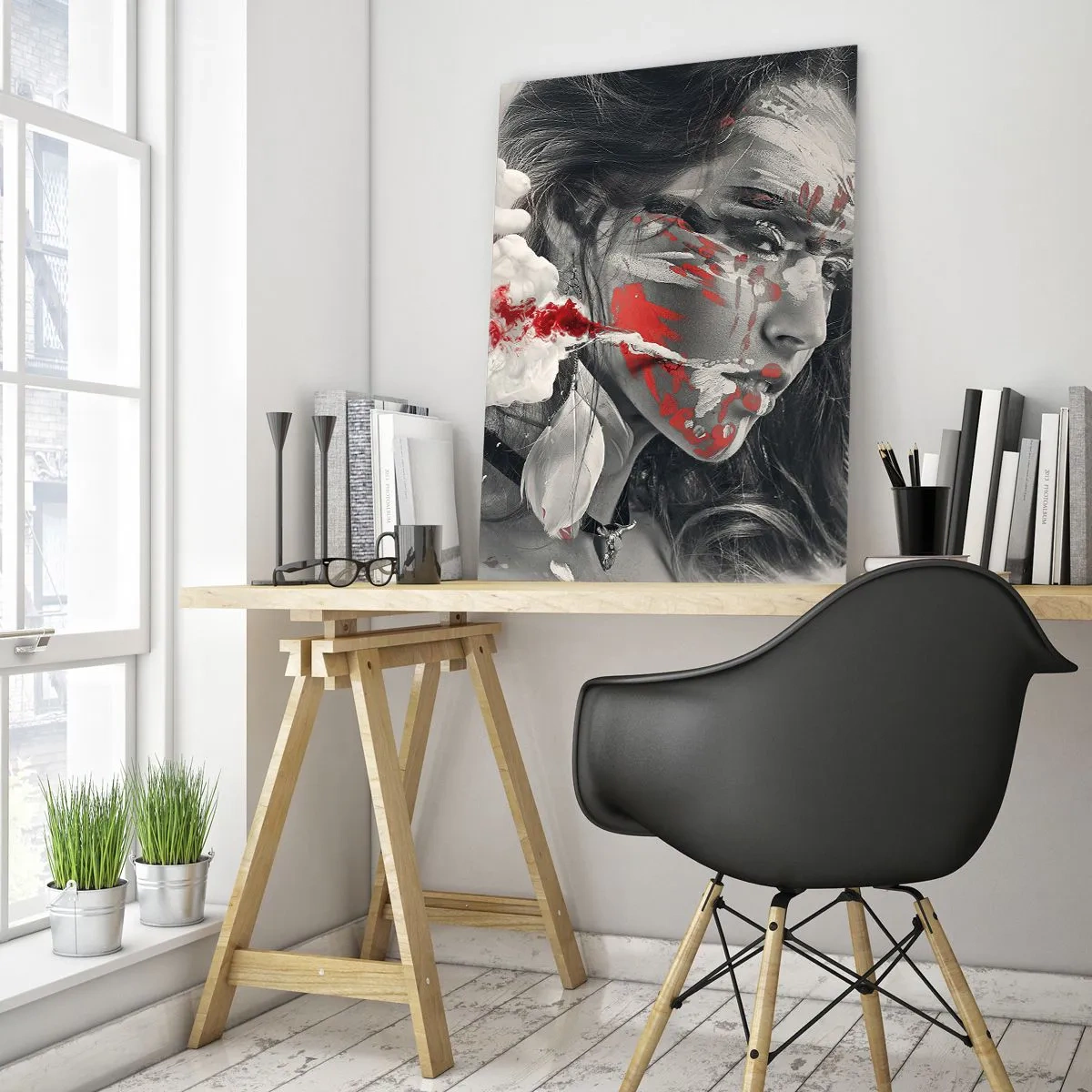 Obraz na skle - Ve spárech absurdity - 80x120 cm