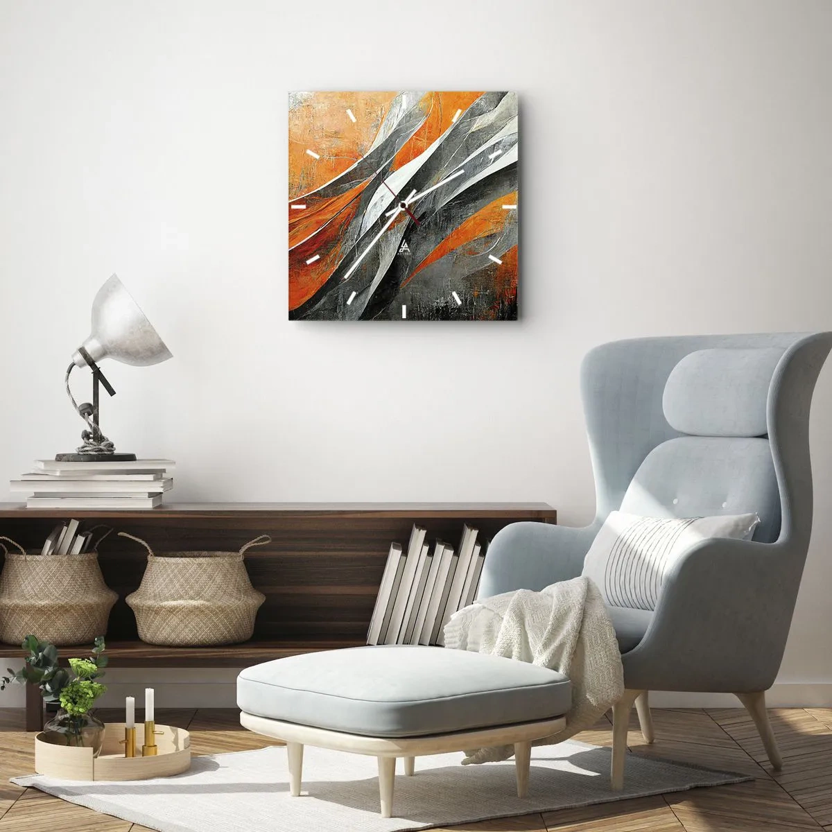 Nástěnné hodiny - Žár a chlad - 30x30 cm