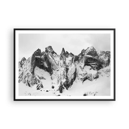 Plakát v černém rámu - Hrozivý žulový hřeben - 100x70 cm