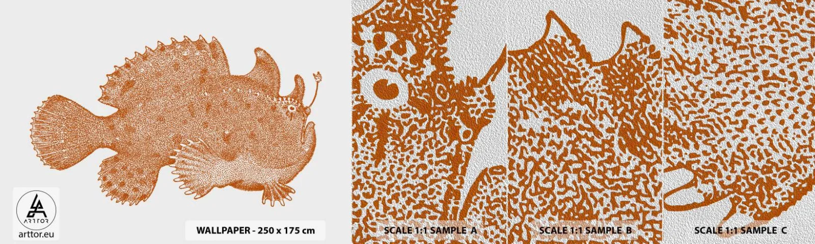 Vzor Fototapety Premium Sand - A nakonec ryba - Mořská ryba, Oceán, Pobřeží - 100x30 cm