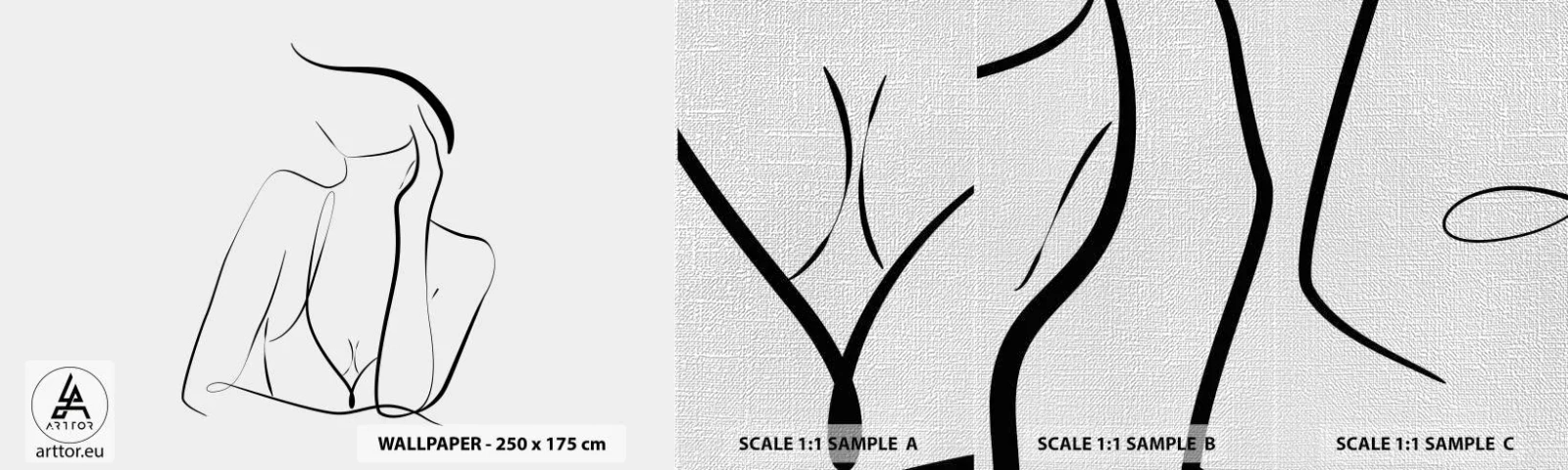 Vzor Fototapety Premium Canvas - Na vlně snů - Žena, Grafika, Kus - 100x30 cm