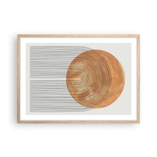 Plakát v rámu světlý dub - Slunečná kompozice - 70x50 cm