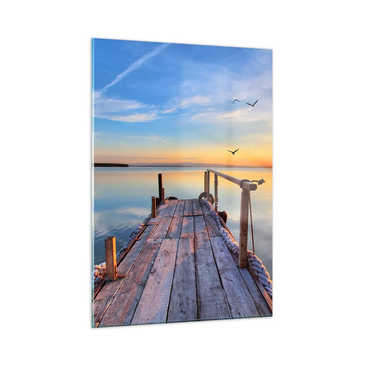 Obraz na skle - Jít před sebe směrem ke slunci - 50x70 cm