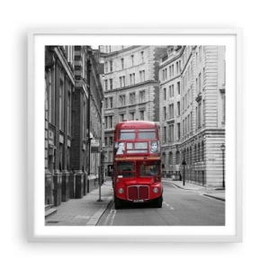 Plakát v bílém rámu - Všednost nemusí být šedá - 60x60 cm