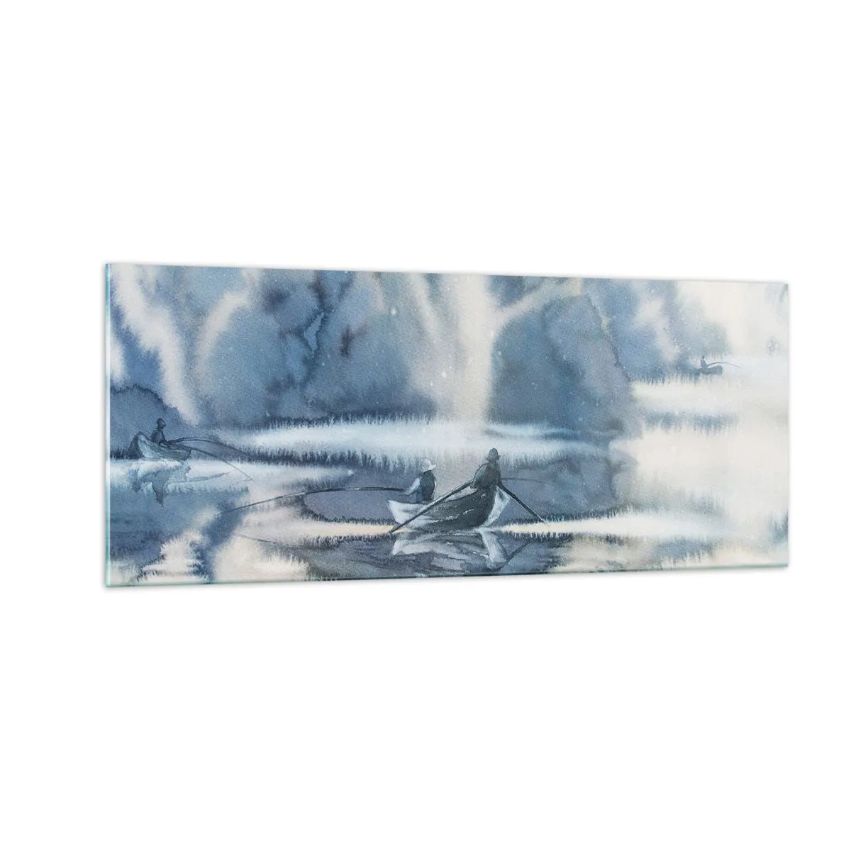 Obraz na skle - Rybáři ve svém ráji - 100x40 cm