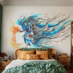 Fototapeta Standard Eco - Ať hraje hudba - Abstrakce, Žena, Hudba - 400x280 cm