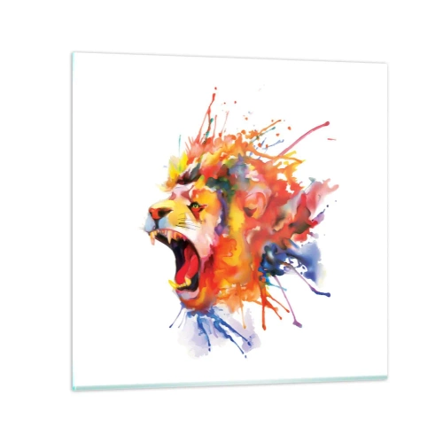 Obraz na skle - Vybuchnout hněvem - 60x60 cm