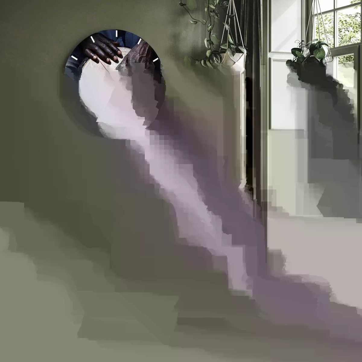 Nástěnné hodiny - Žijte ve svém rytmu - 40x40 cm