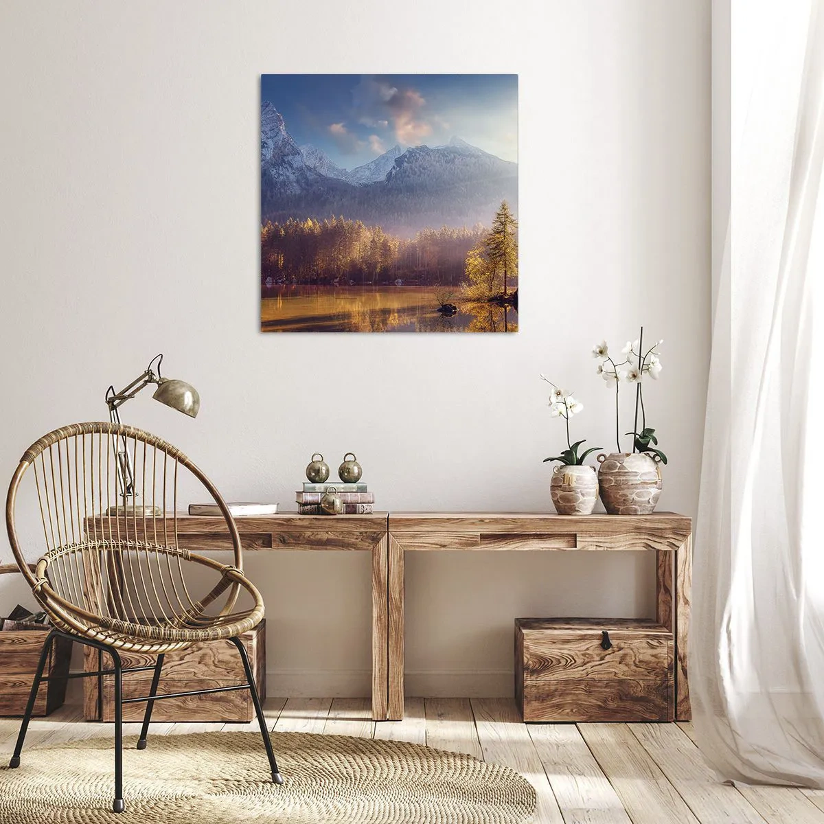 Obraz na plátně - V horách a údolích - 60x60 cm