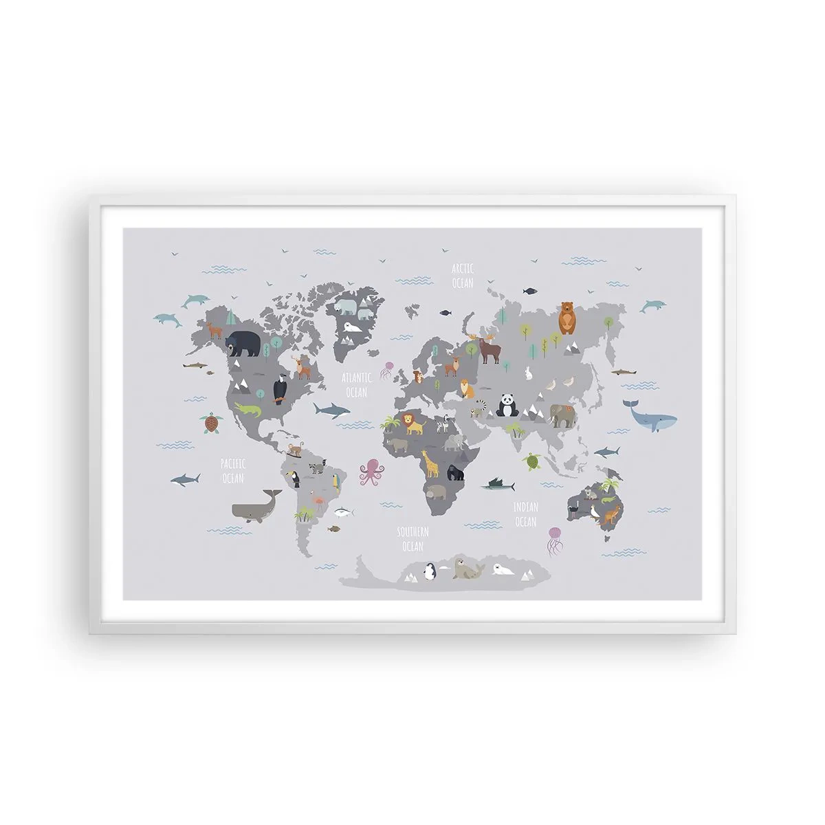 Plakát v bílém rámu - Řekni mi, odkud jsi… - 91x61 cm