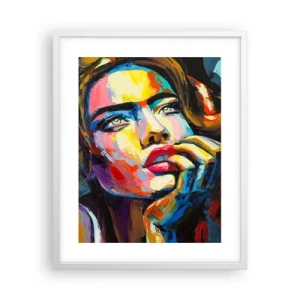 Plakát v bílém rámu - Sny, jak ptáci letí oblohou - 40x50 cm