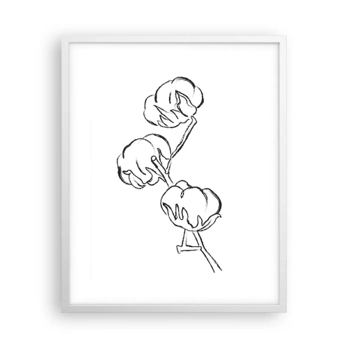 Plakát v bílém rámu - Bavlněné chmýří - 40x50 cm