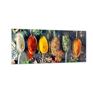 Obraz na skle - Kulinářská magie - 100x40 cm