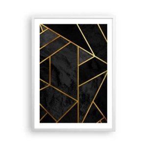 Plakát v bílém rámu - Temnota a světlo - 50x70 cm