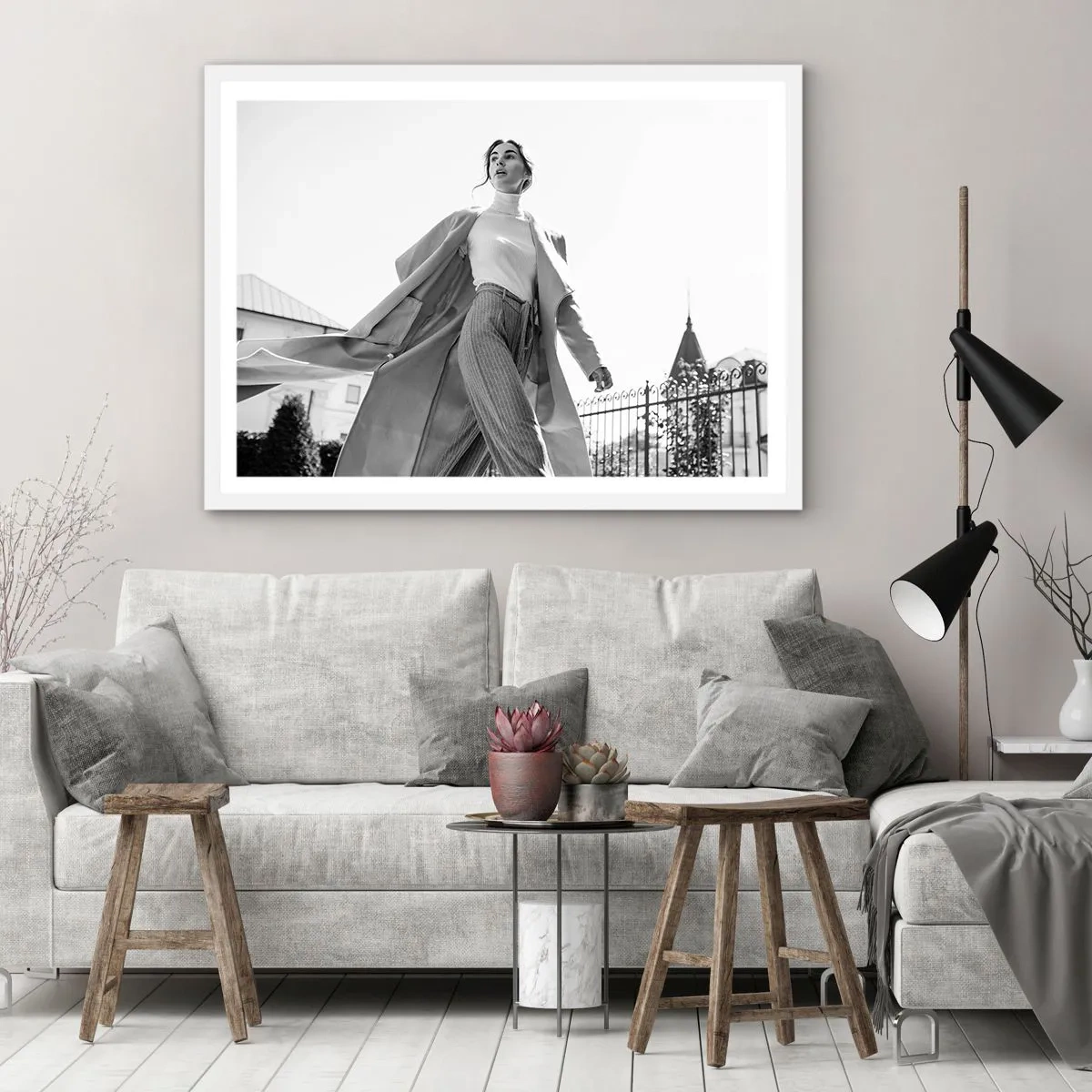 Plakát v bílém rámu - Jdeš se mnou? - 91x61 cm