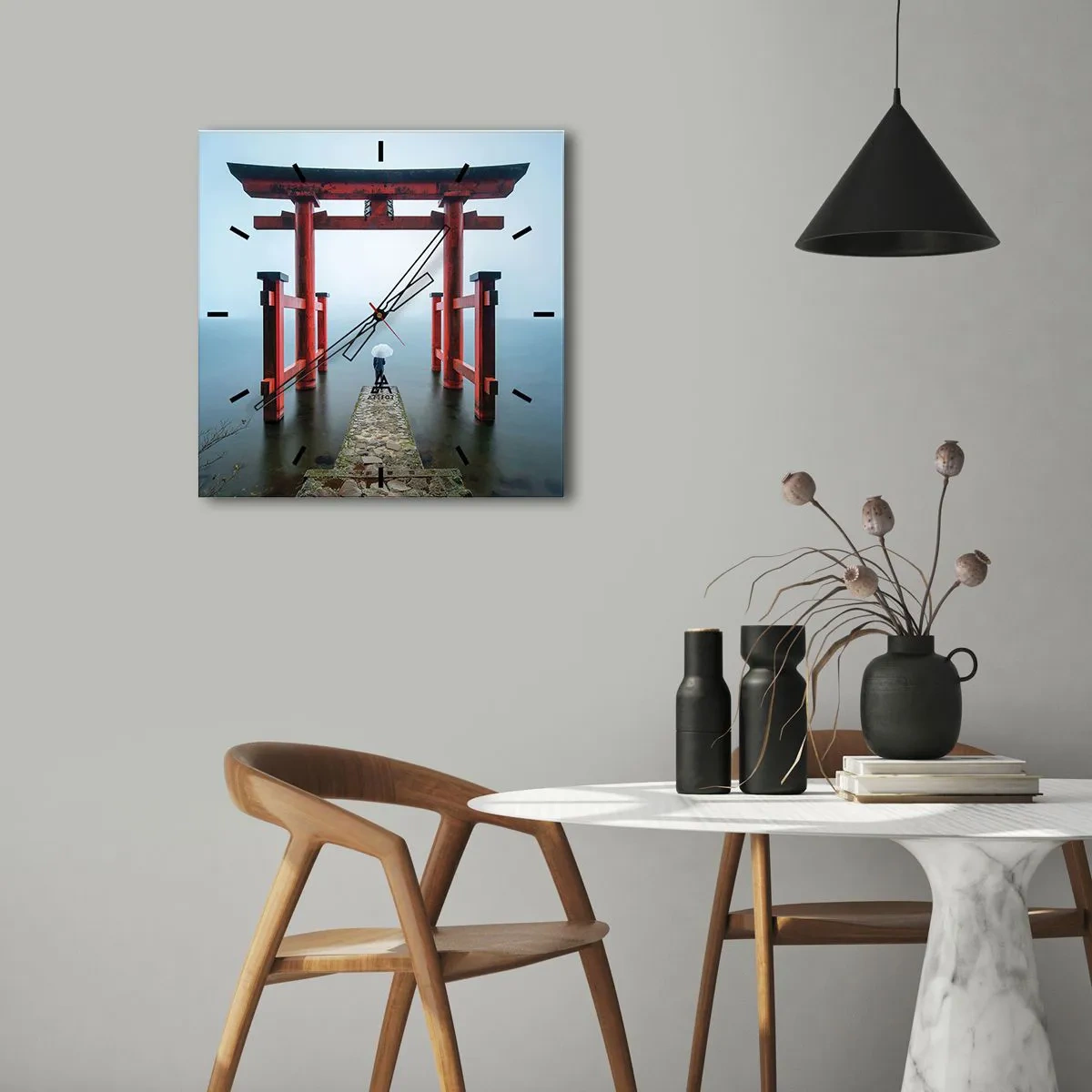 Nástěnné hodiny - Japonské zamyšlení - 30x30 cm
