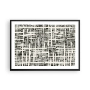 Plakát v černém rámu - Tkaná kompozice - 70x50 cm