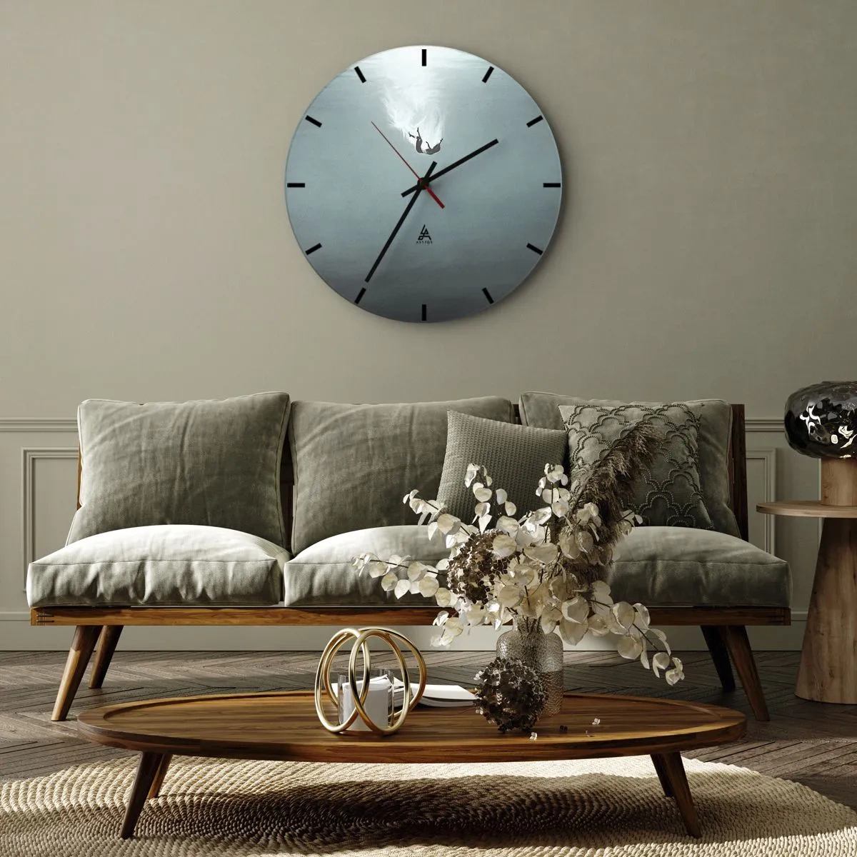 Nástěnné hodiny - V objetí oceánu - 40x40 cm