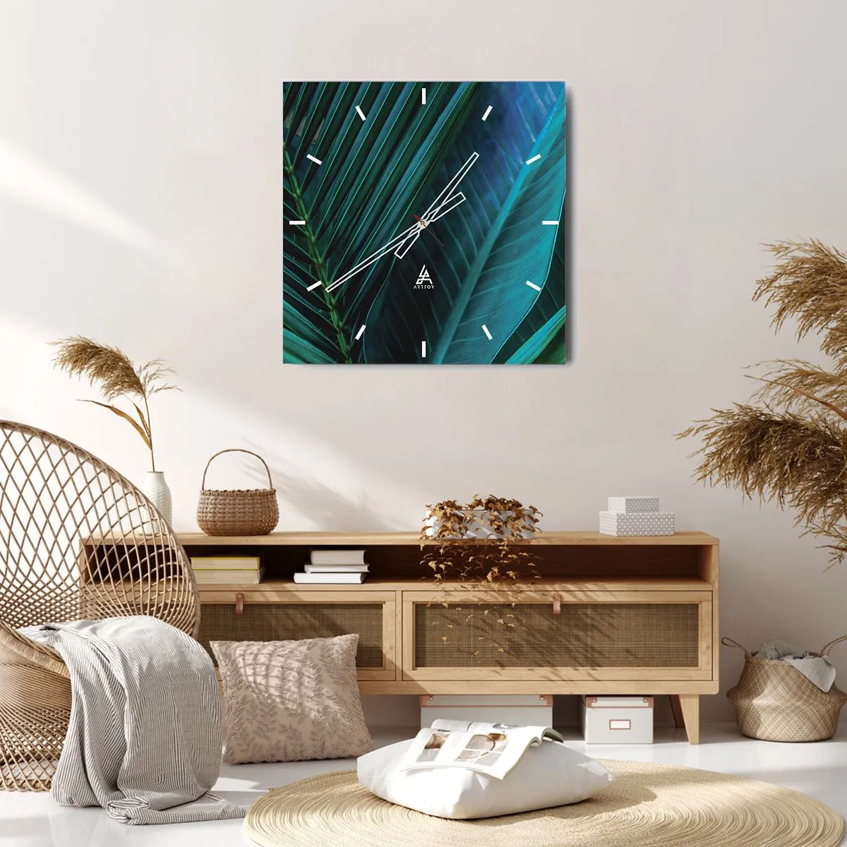 Nástěnné hodiny - Anatomie zelené - 30x30 cm