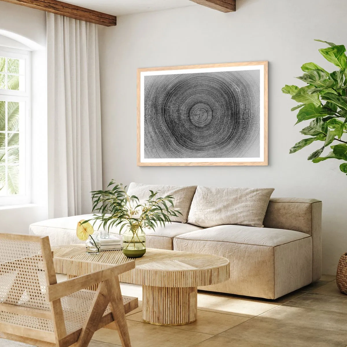 Plakát v rámu světlý dub - Znamení doby - 91x61 cm