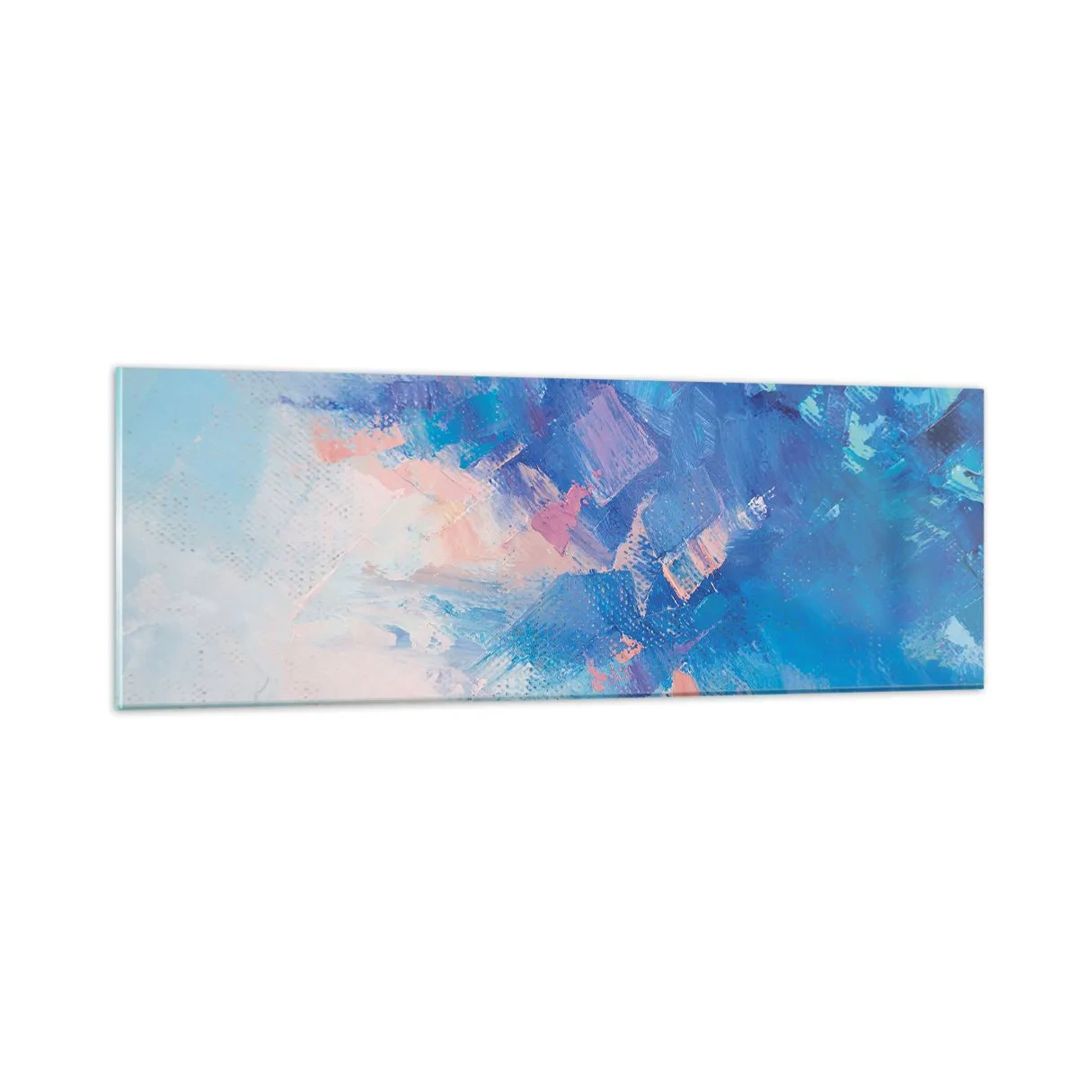 Obraz na skle - Zimní abstrakce - 90x30 cm