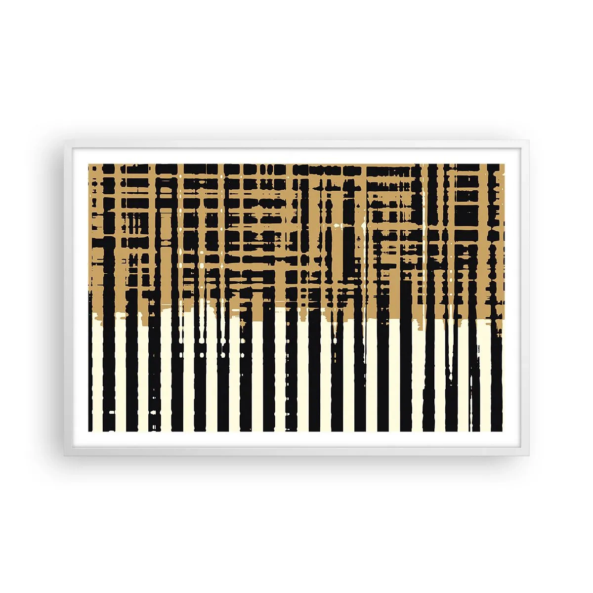 Plakát v bílém rámu - Architektonická abstrakce - 91x61 cm