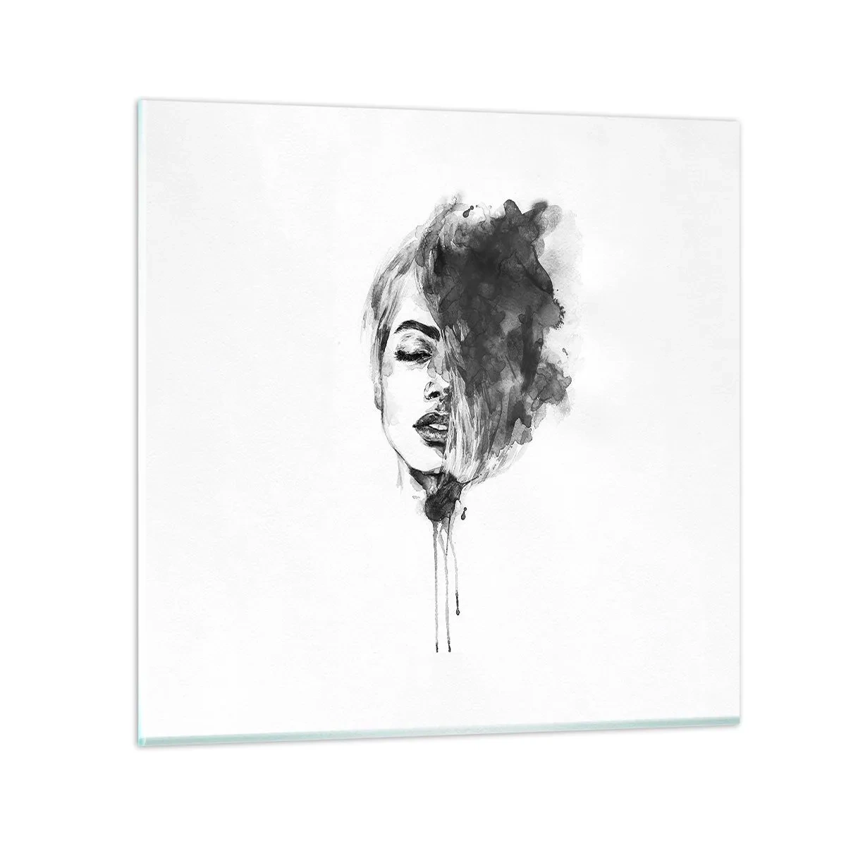 Obraz na skle - O čem sní dívka - 70x70 cm