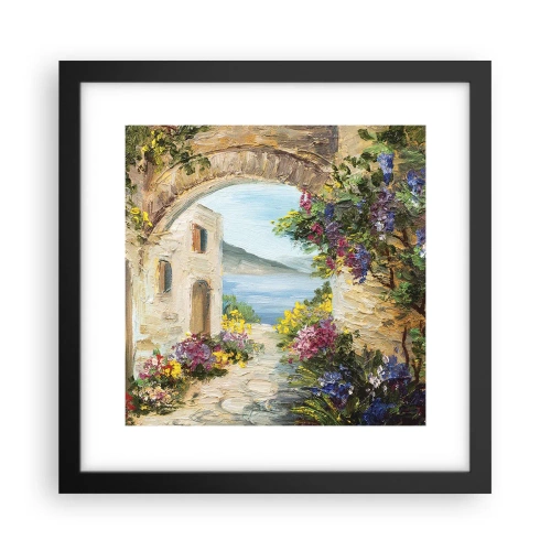 Plakát v černém rámu - Půvab pobřežní krajiny - 30x30 cm