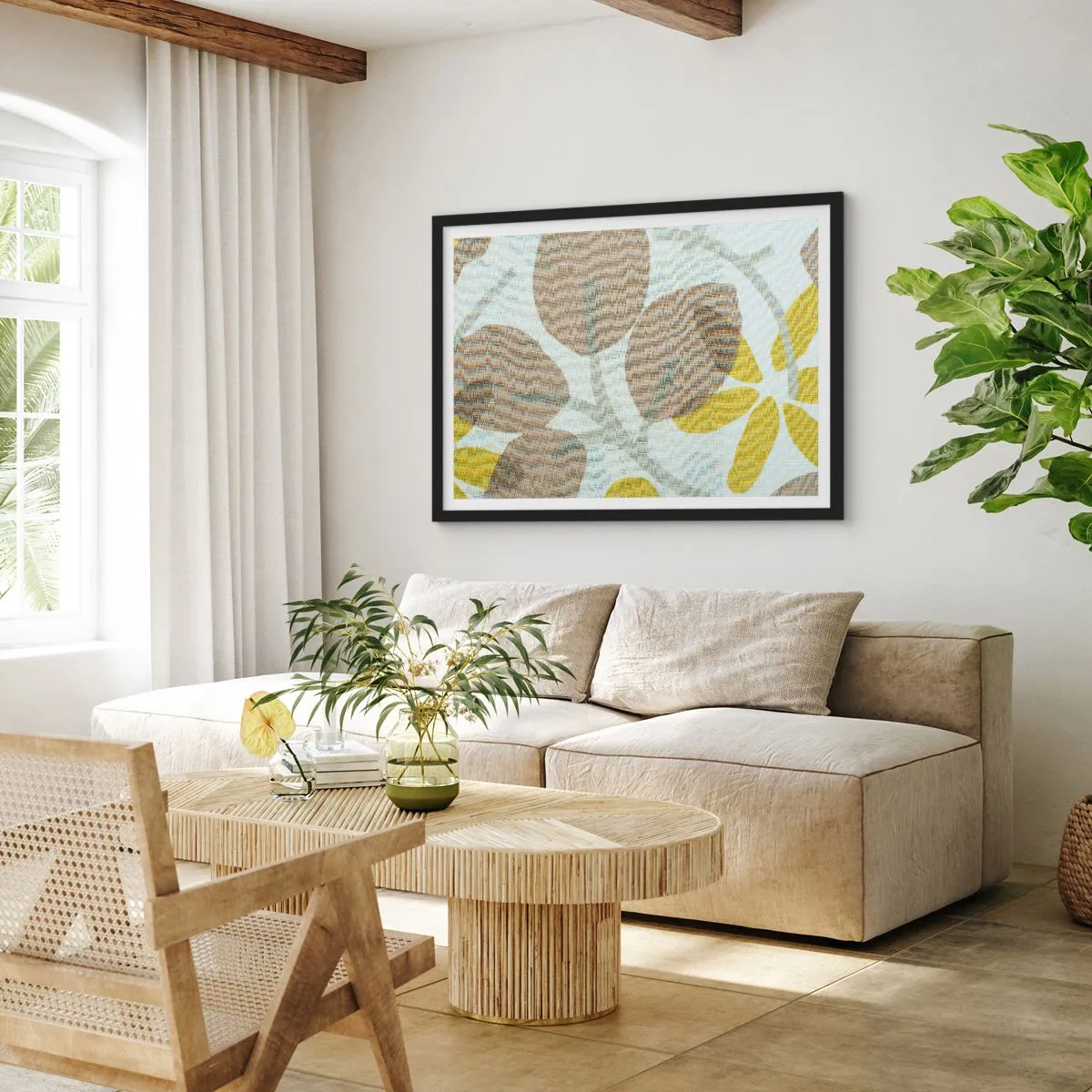 Plakát v černém rámu - Kompozice v plném slunci - 70x50 cm