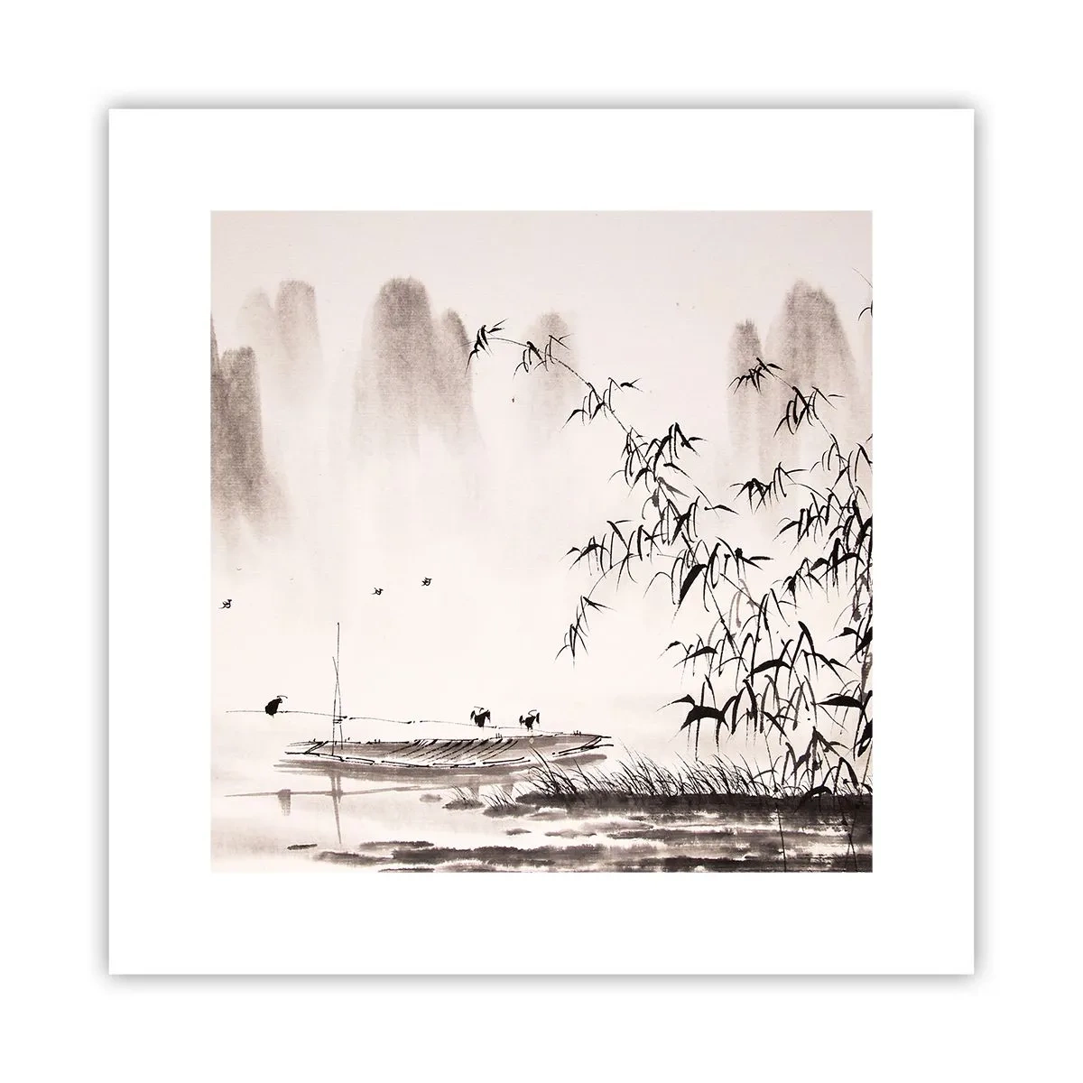 Plakát - Klid rýžových polí - 30x30 cm