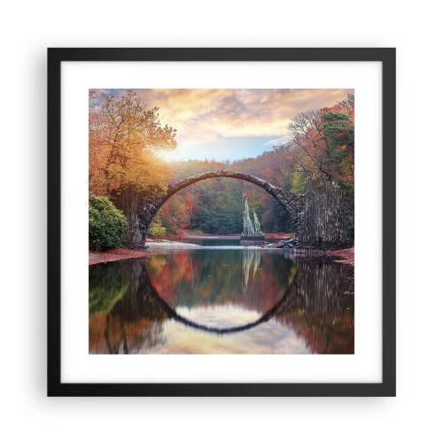 Plakát v černém rámu - Za zrcadlem - 40x40 cm