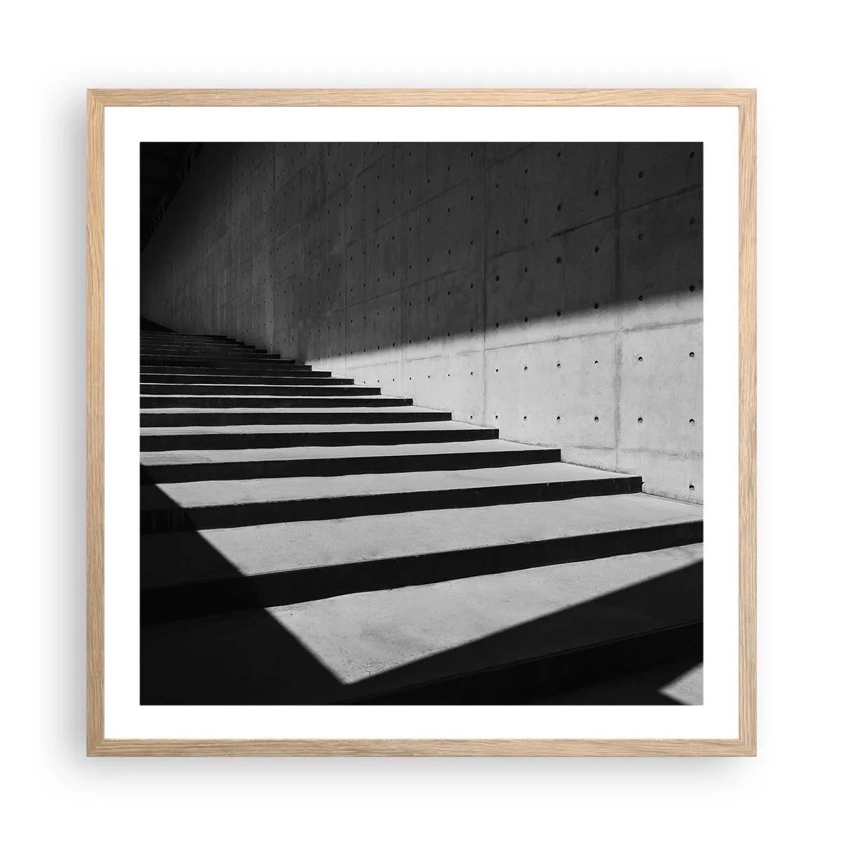 Plakát v rámu světlý dub - Syrová krása modernismu - 60x60 cm