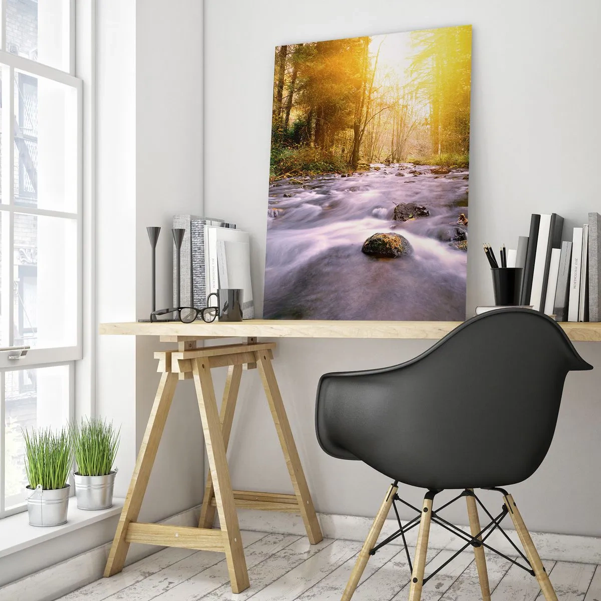 Obraz na skle - Malachit ve stříbrně-zlaté podobě - 50x70 cm