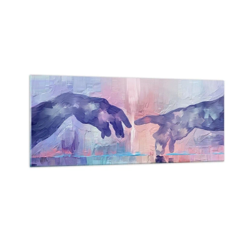 Obraz na skle - Božská jiskra života - 100x40 cm