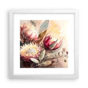 Plakát v bílém rámu - Z profilu a en face - 30x30 cm