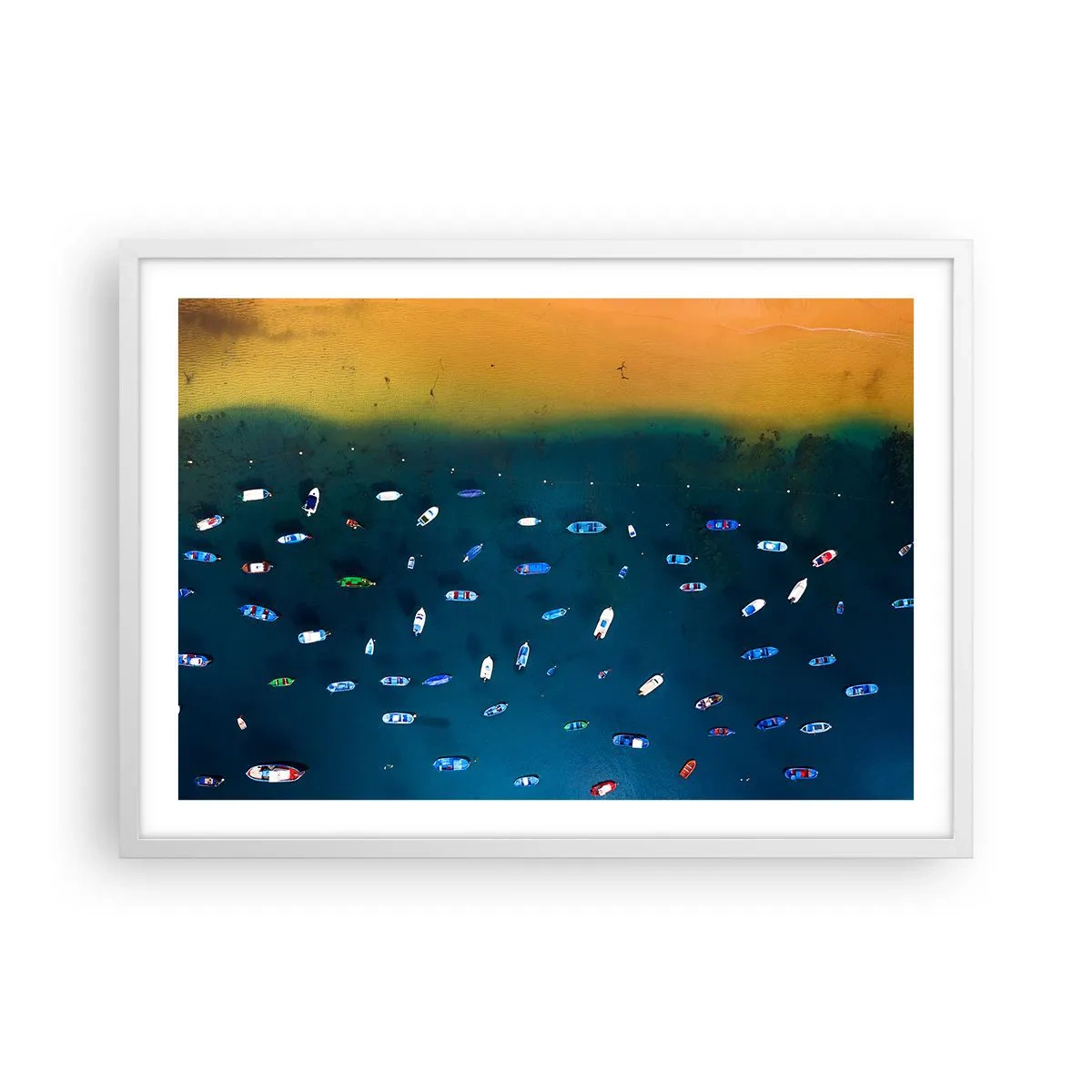 Plakát v bílém rámu - Prázdninová hra - 70x50 cm