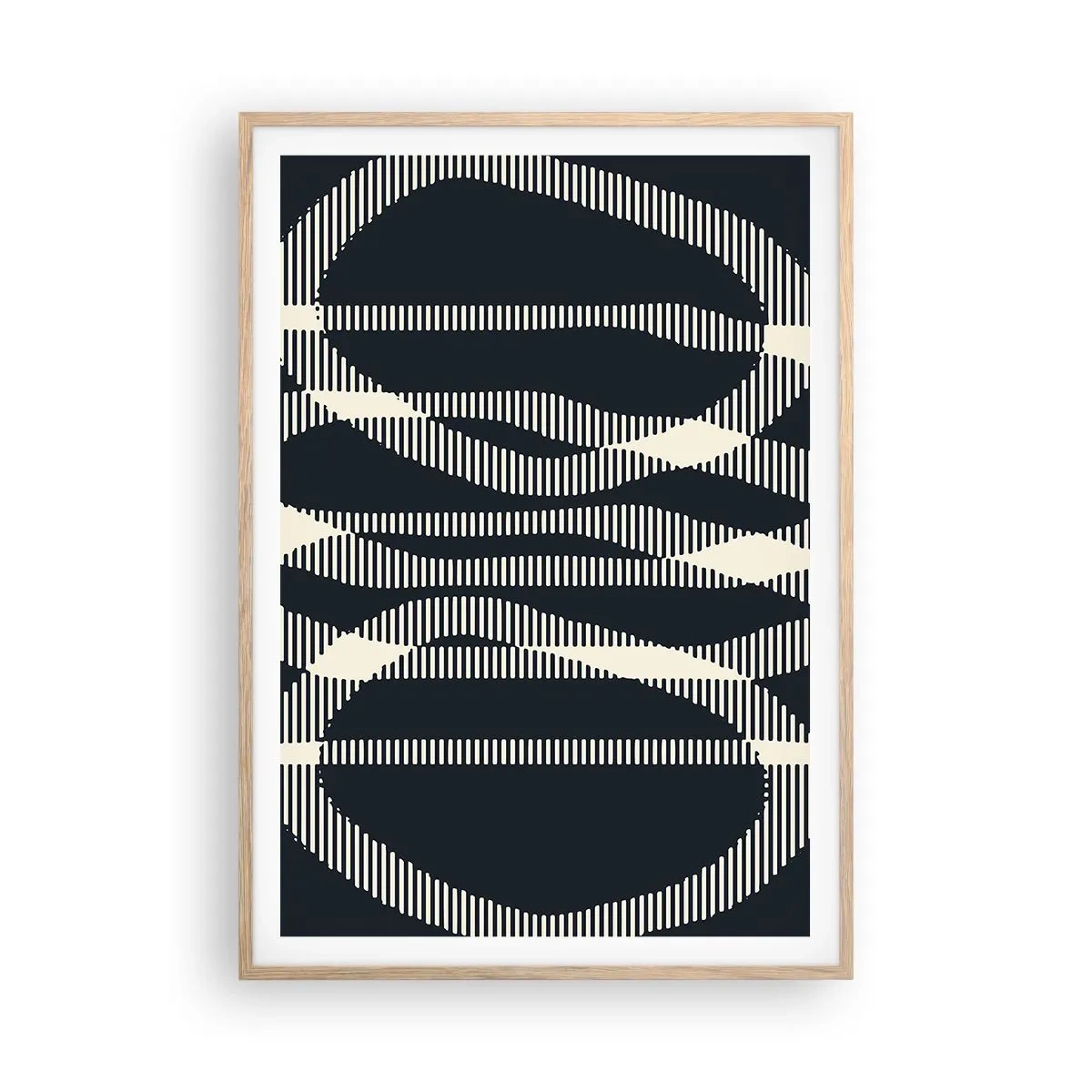 Plakát v rámu světlý dub - Pokus o prolomení temnoty - 70x100 cm