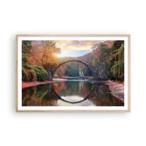 Plakát v rámu světlý dub - Za zrcadlem - 91x61 cm