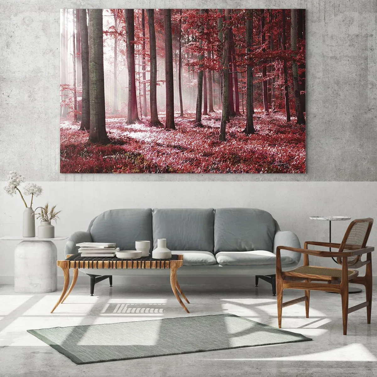 Obraz na skle - Červená je stejně krásná - 120x50 cm