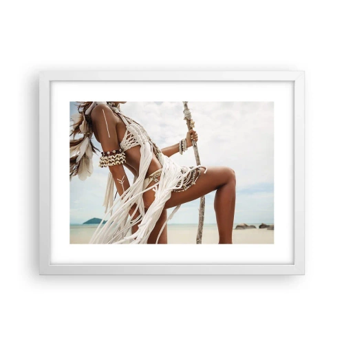 Plakát v bílém rámu - Kněžka slunce - 40x30 cm